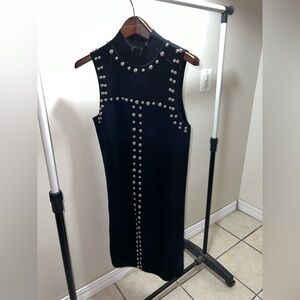 I.N.C black dress with silver studs.